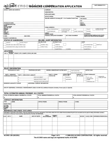 Free Acord 130 PDF Form