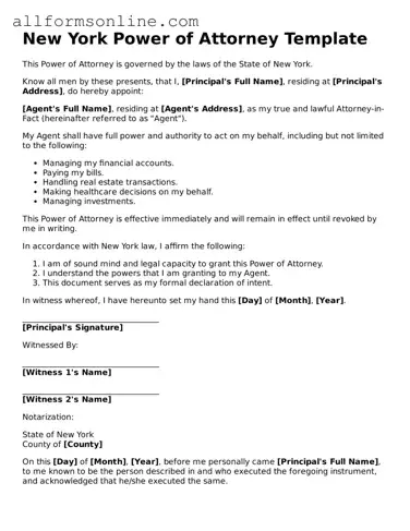 Attorney-Approved  Power of Attorney Form for New York
