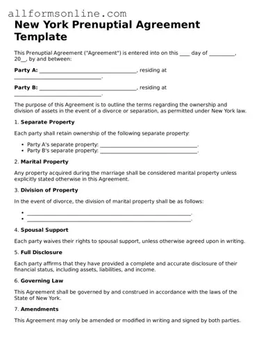 Attorney-Approved  Prenuptial Agreement Form for New York