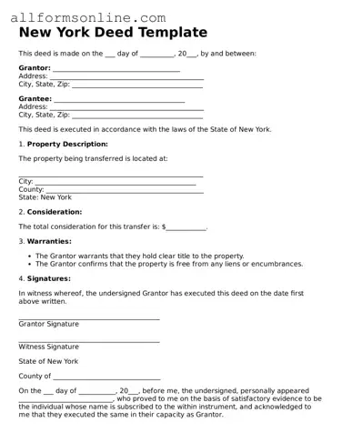 Attorney-Approved  Deed Form for New York