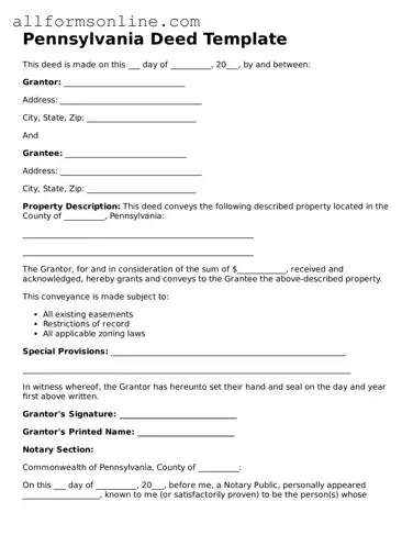 Attorney-Approved  Deed Form for Pennsylvania