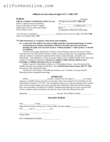 Free Ucc 1 308 PDF Form